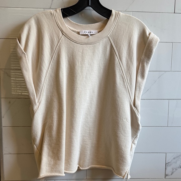 Frame Denim Off-White Muscle Tee - Picture 1 of 1